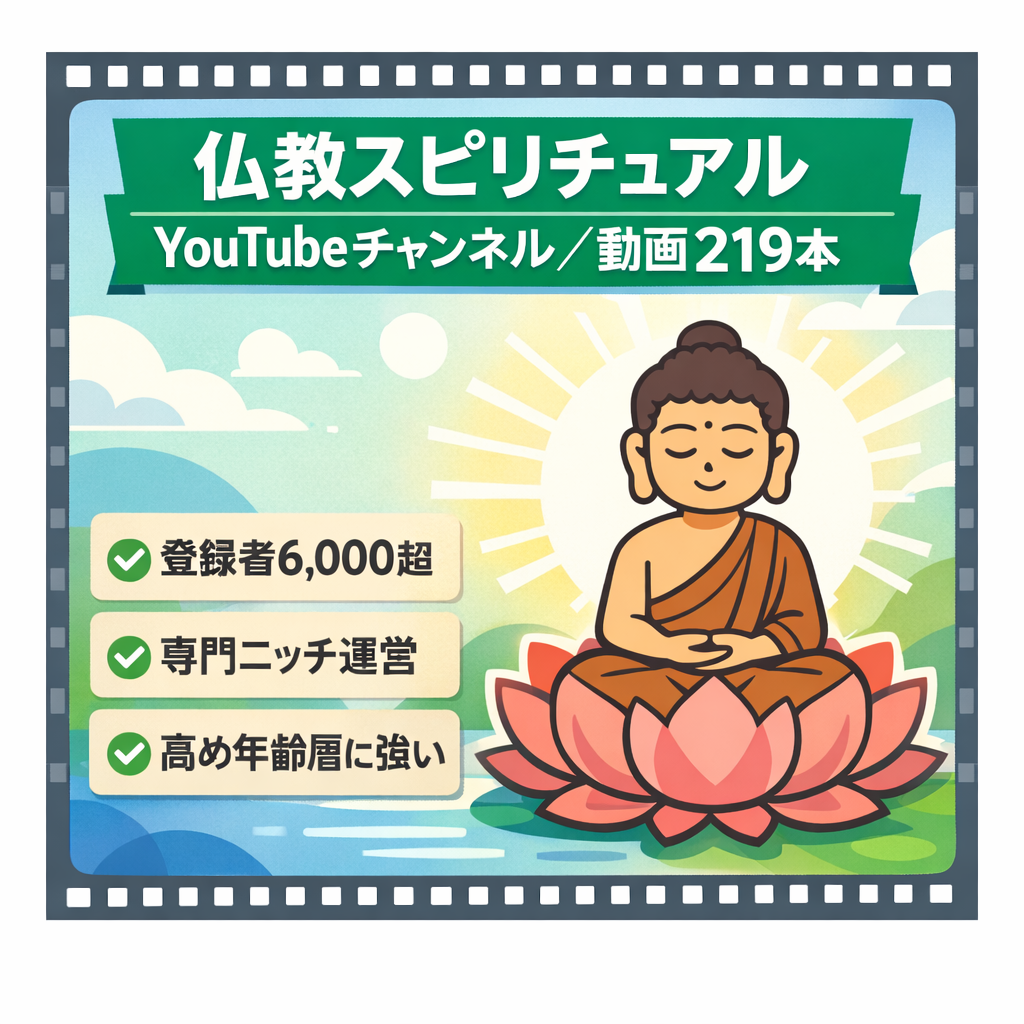 【登録者6,000人超】仏教の教えをテーマにしたスピリチュアル系YouTubeチャンネル（219本動画）