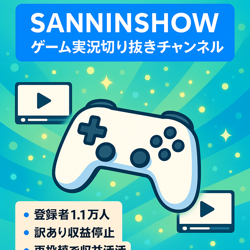 ※訳あり、収益化停止中【登録者11,695人】ゲーム実況者「SANNINSHOW」の切り抜きチャンネル