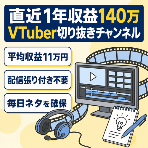 【直近1年で収益140万】【平均11万】ホロライブ Vtuber切り抜き垢  現在投稿中