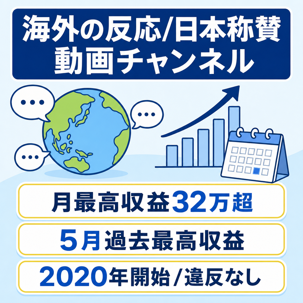 【月最高32万over】海外の反応、日本称賛系チャンネル