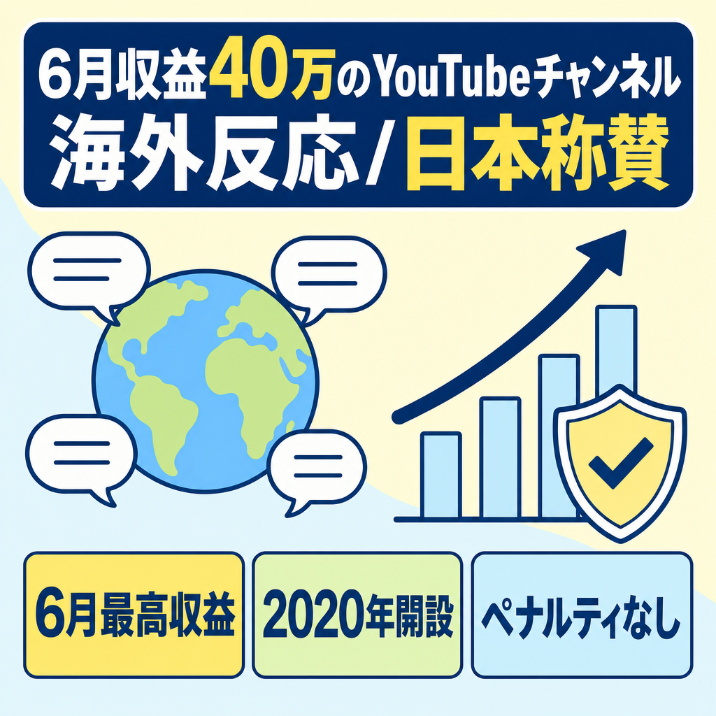 【月収益6月40万】海外の反応、日本称賛系チャンネル オススメジャンル