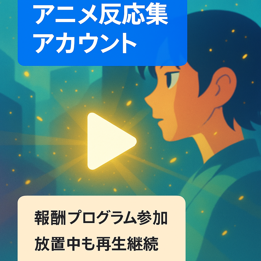 【Tikok収益化済アカウント】属人性無しのアニメ系反応集アカウント【Creator Rewards Program】