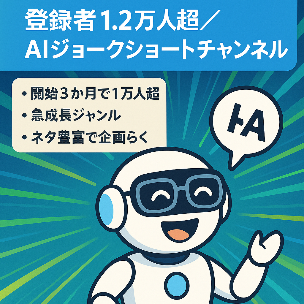 【登録者12,000人超】面白ジョーク系AIショート動画チャンネル