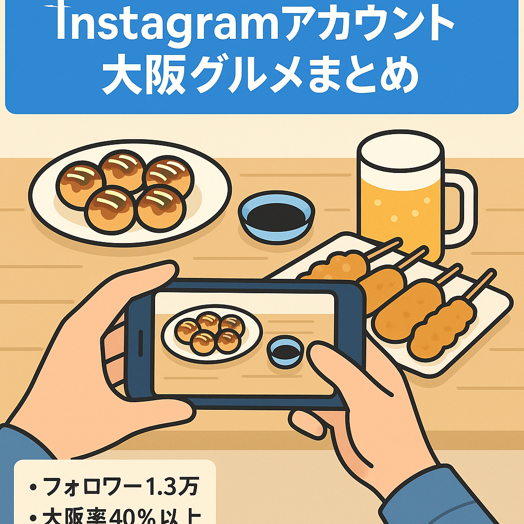 【Instagramフォロワー1.3万人】大阪特化型のグルメ情報まとめアカウント