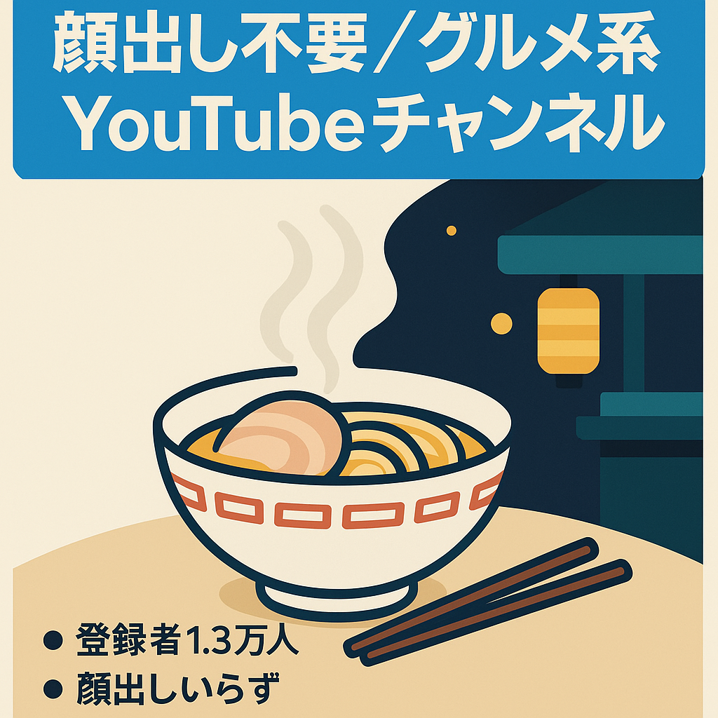 【顔出し不要YouTuber】急成長グルメ系YouTubeチャンネル【運営開始7ヶ月・最高収益28万円】