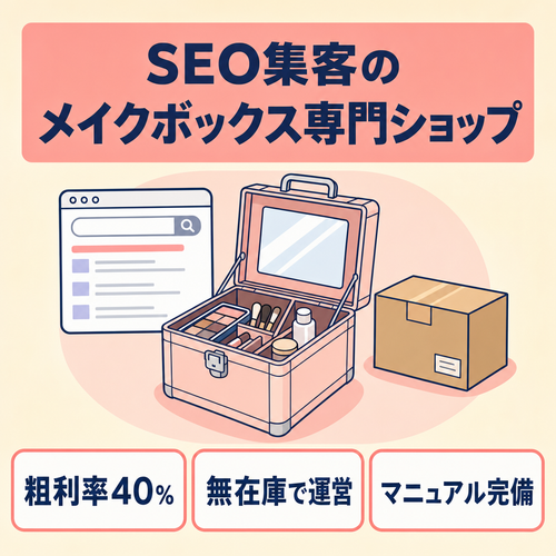 SEOで集客できる高収益メイクボックス専門ショップ（粗利40%）