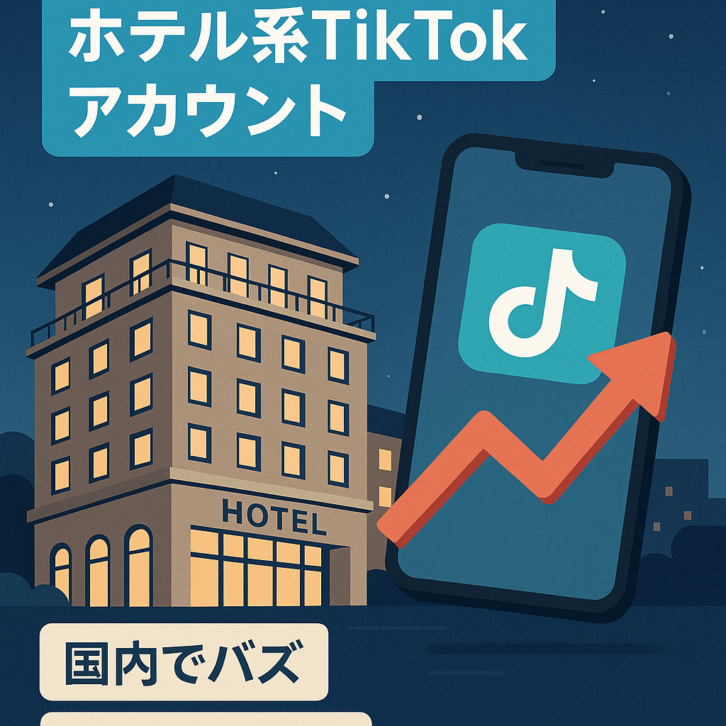 【登録者29000人】ホテル系TikTokアカウントをスピーディに販売します