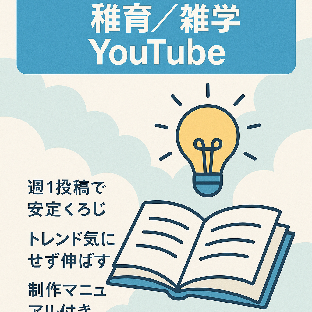 【週1投稿、登録者数36,000人】トレンドに頼らない教育・雑学系YouTubeチャンネル【ディレクターを入れず運用可能＆D採用で更新頻度UP可】