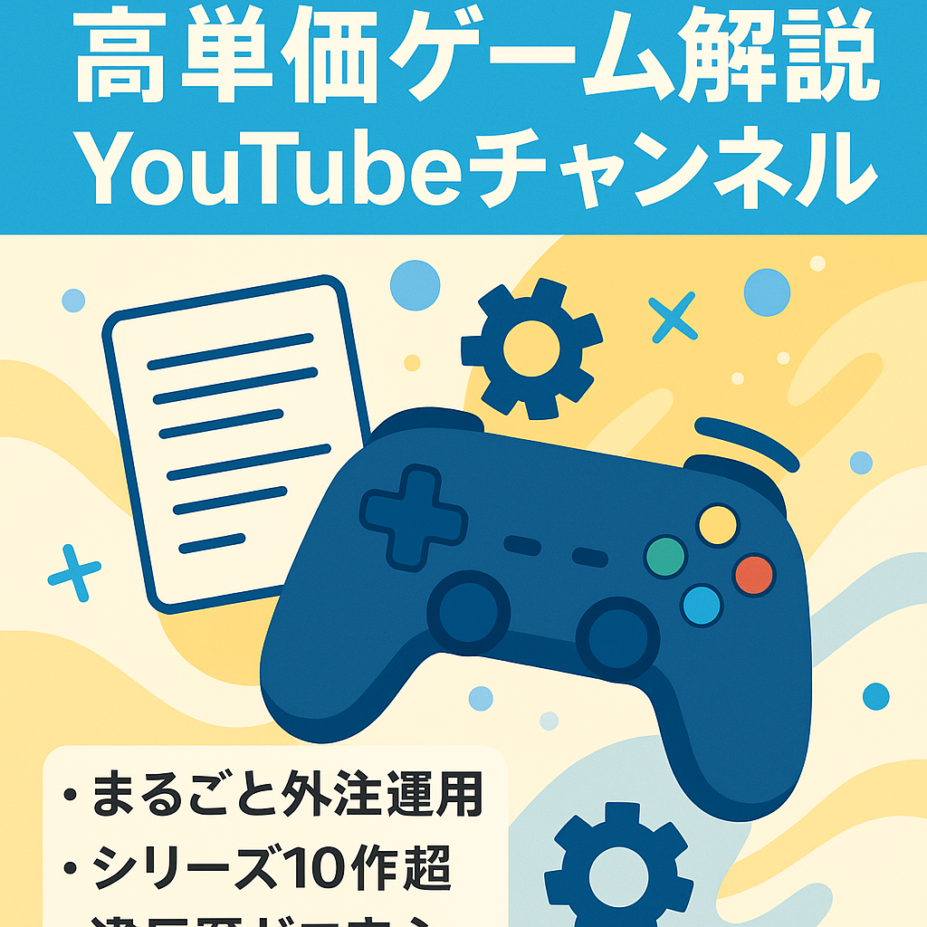 【完全外注可能】1再生0.5円の高単価ゲームジャンルゆっくり解説チャンネル【YouTube】