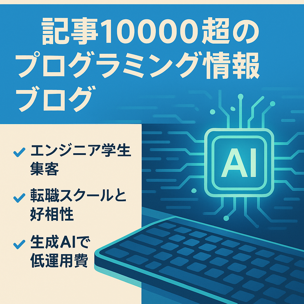 【記事数10,000以上】プログラミング情報専門ブログ【プログラミングスクールと相性抜群】
