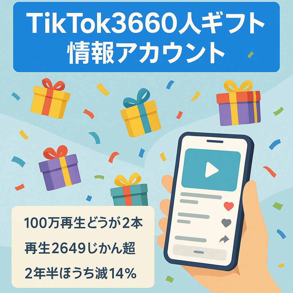 【TikTok・フォロワー3660人】予算・シーン別ギフト情報発信メディア