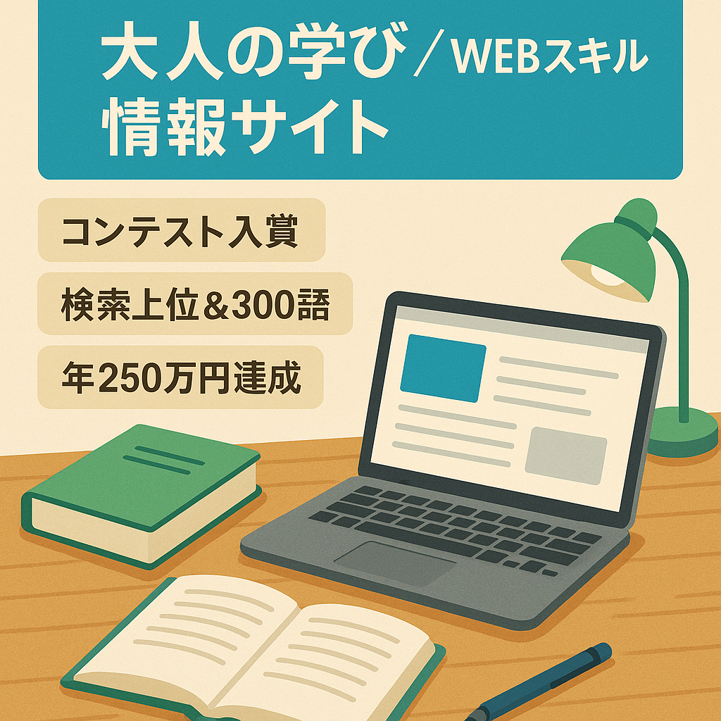WEBデザイン・WEBライター・資格・プログラミングなど大人の学び全般の情報サイト