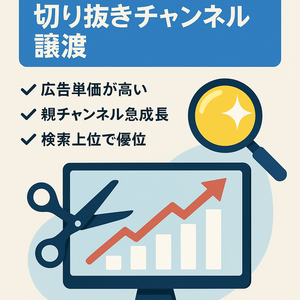 ビジネスYouTuber切り抜きチャンネル譲渡