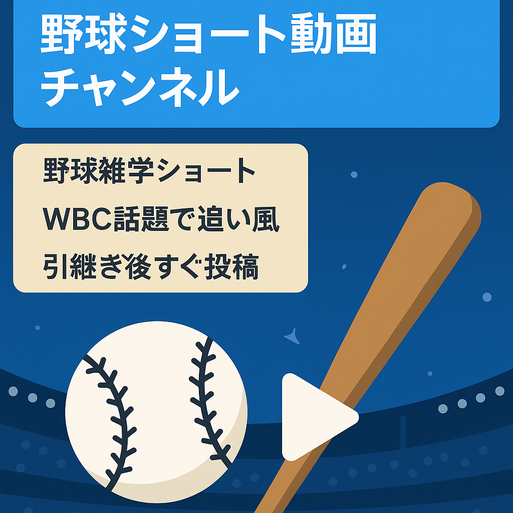 【収益化済】登録者1800人の野球ショート雑学系チャンネル【値下げ交渉可】