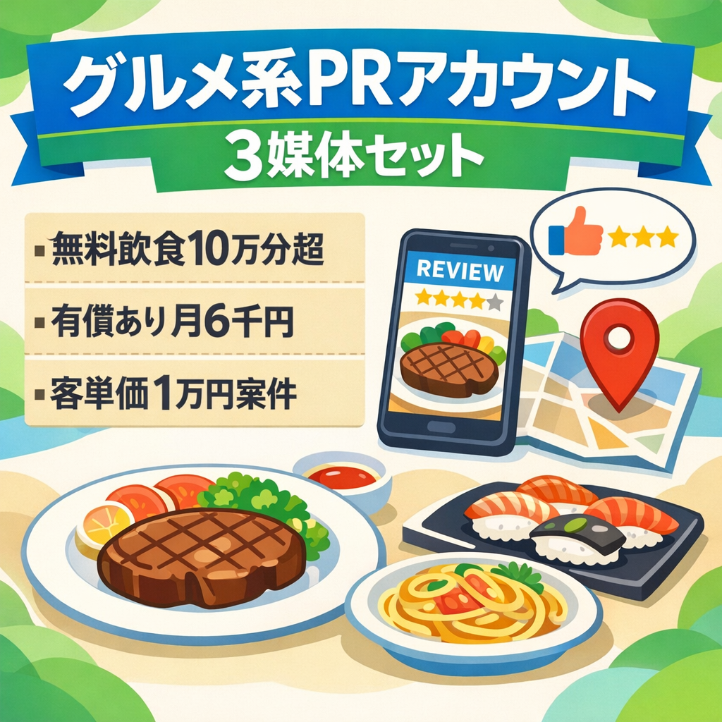 飲食店からのPR依頼で無料飲食月10万分以上｜グルメ系（食べログ＆Instagram＆Googlemapセット）