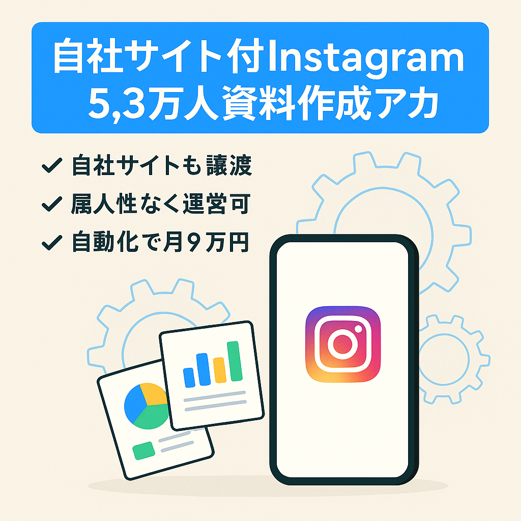 【自社サイトでマネタイズ】Instagram5.3万人 パワポ・資料作成アカウント