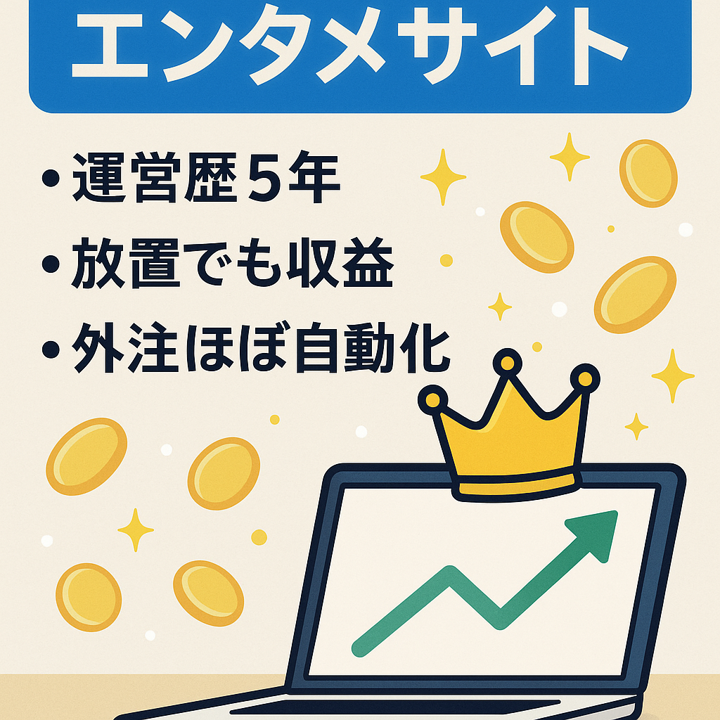 【アプデ影響なし】放置で安定した収益を1年以上継続してるエンタメサイト【運営歴5年】