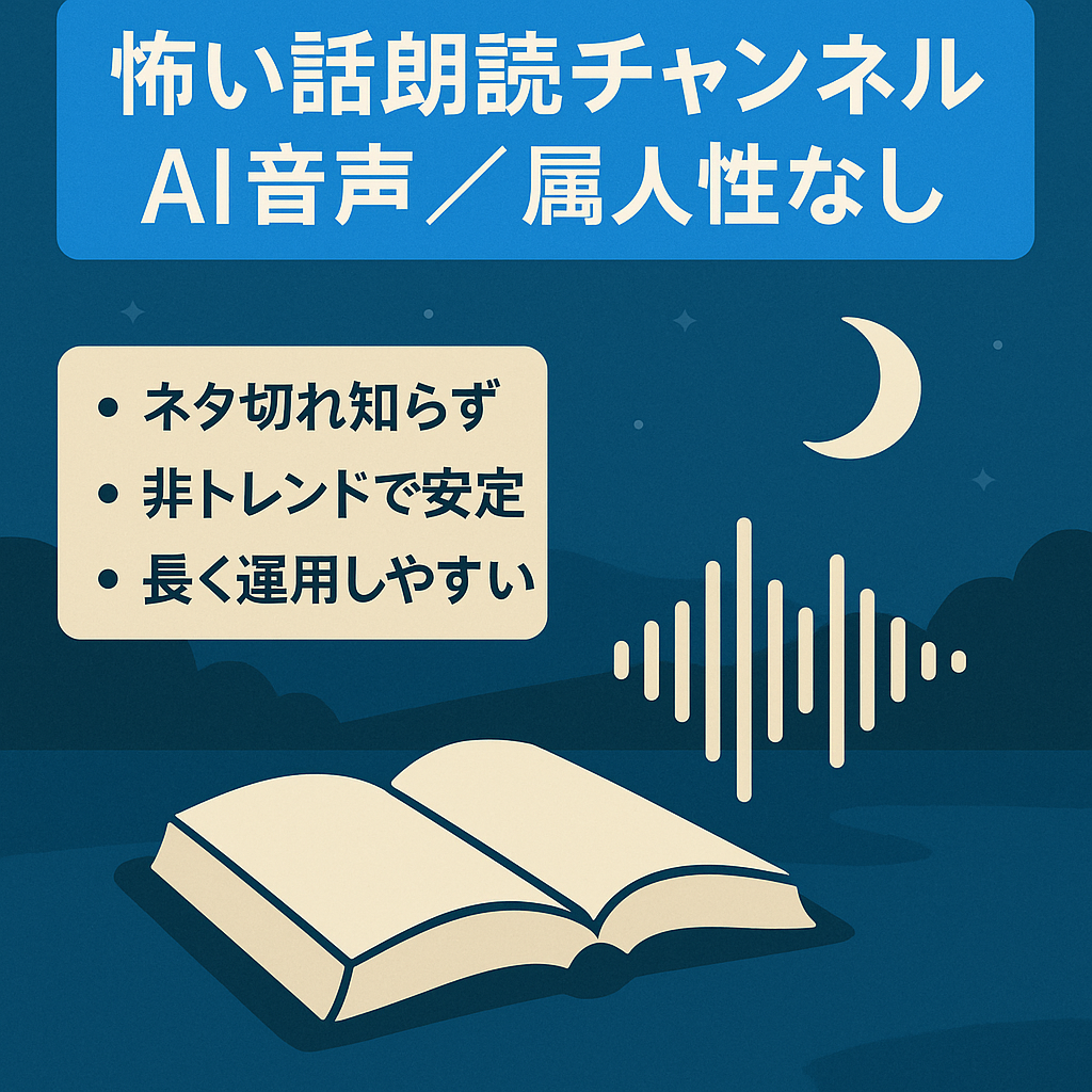 2chの怖い話朗読チャンネル｜属人性なしのAI音声で動画編集も楽チン