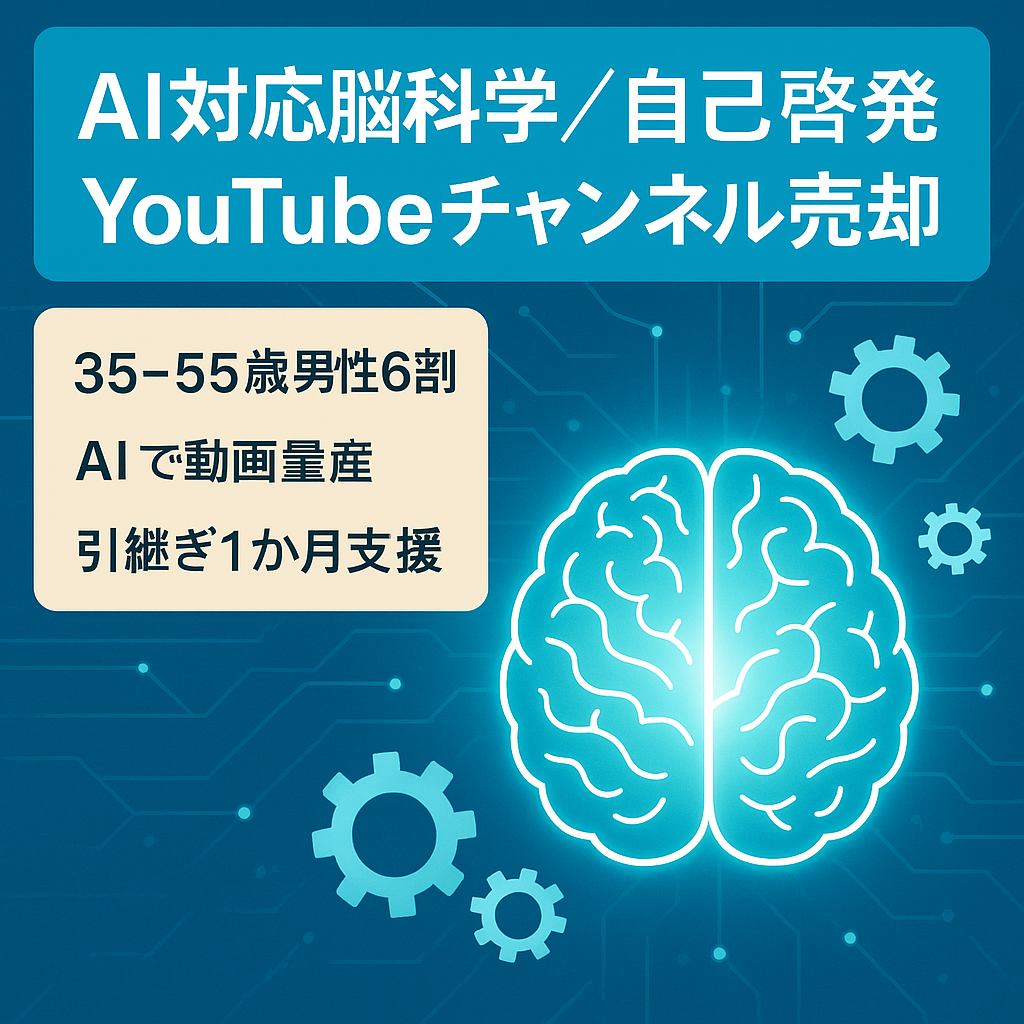 AIで作成可能！脳科学と自己啓発をテーマにしたYouTubeチャンネル売却