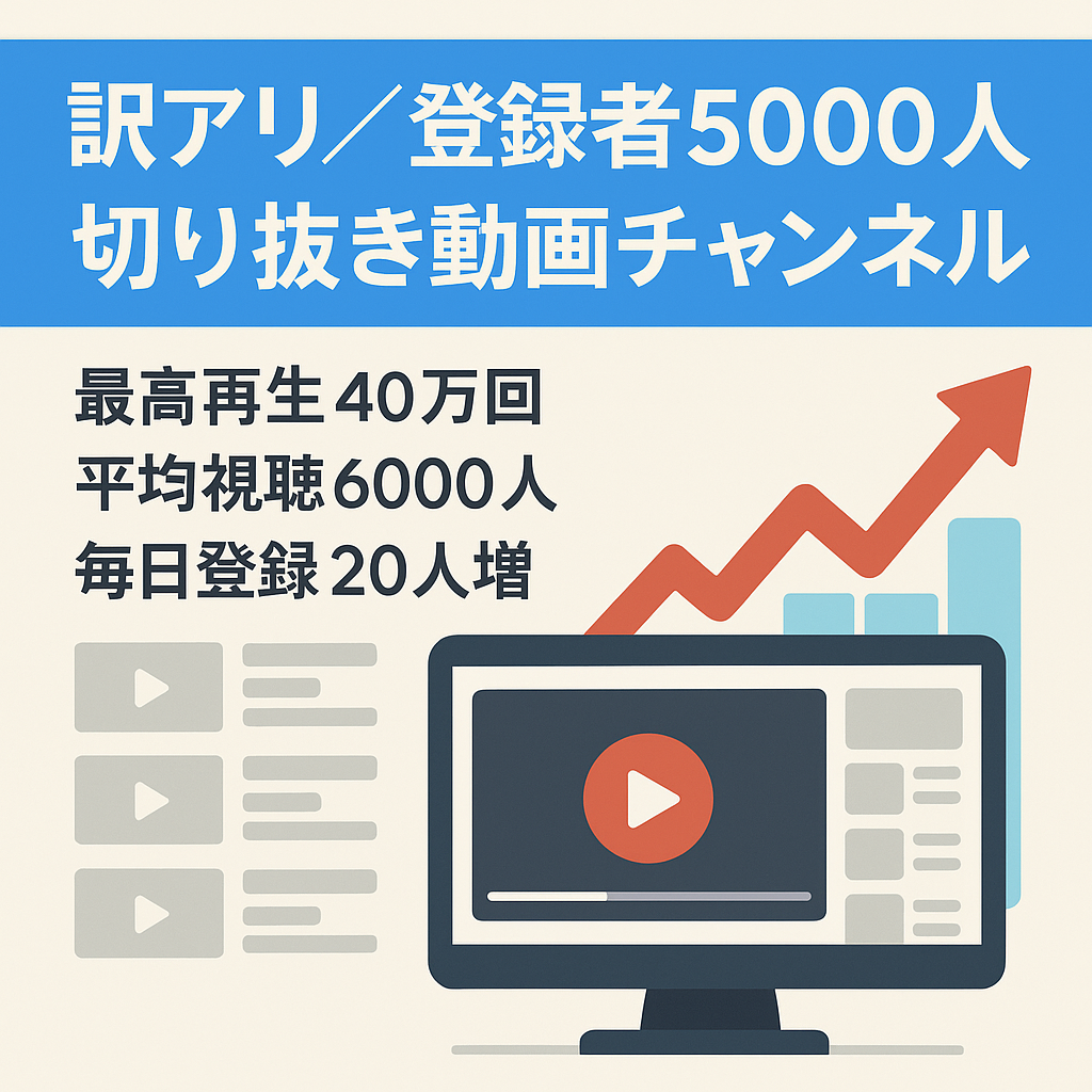 【訳アリ】【youtube登録者5000人】大人気クリエイターの切り抜き動画