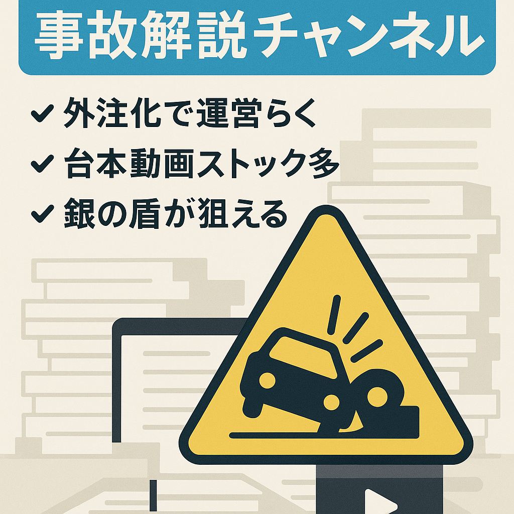 【登録者8万人以上】非属人/外注化可能/YouTubeゆっくり解説チャンネル(事故系)