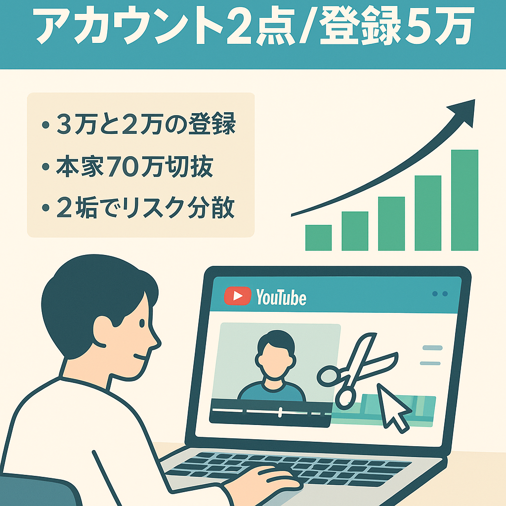 【訳あり】【総登録者様5万越え】YouTube切り抜きアカウント２つまとめ売り