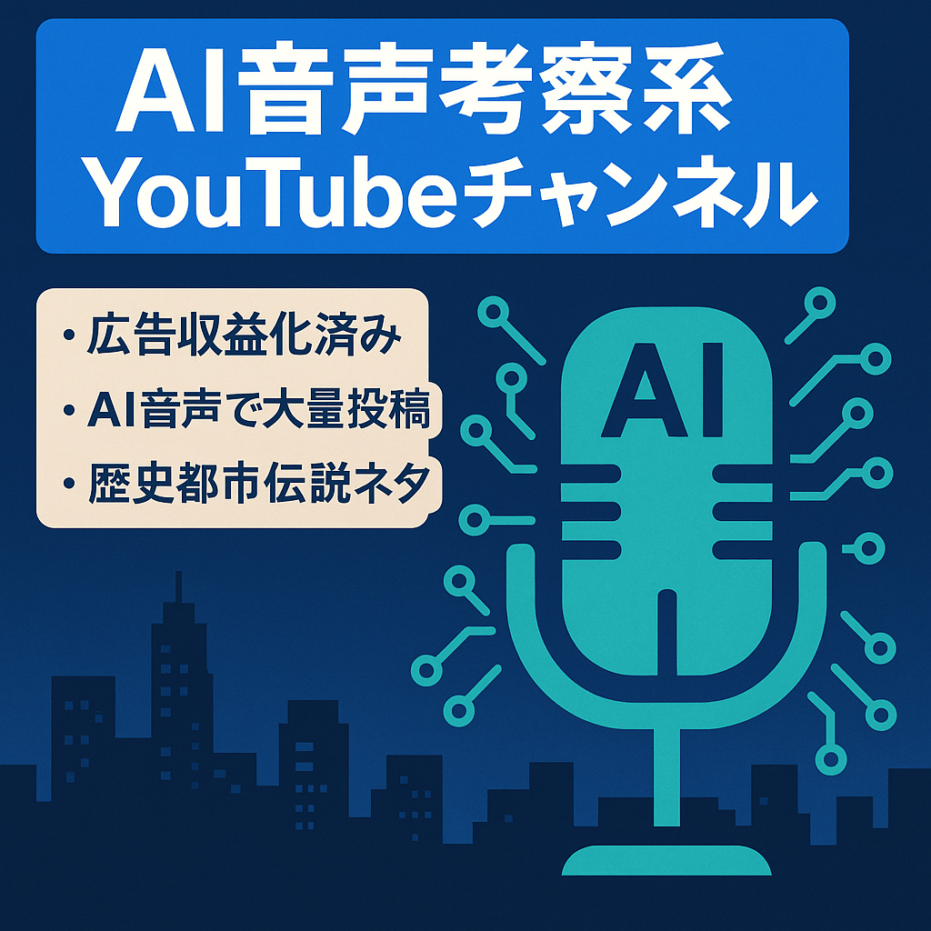 【AI音声×考察】YouTube登録者1.5万人＋Instagram1,300人運用チャンネル