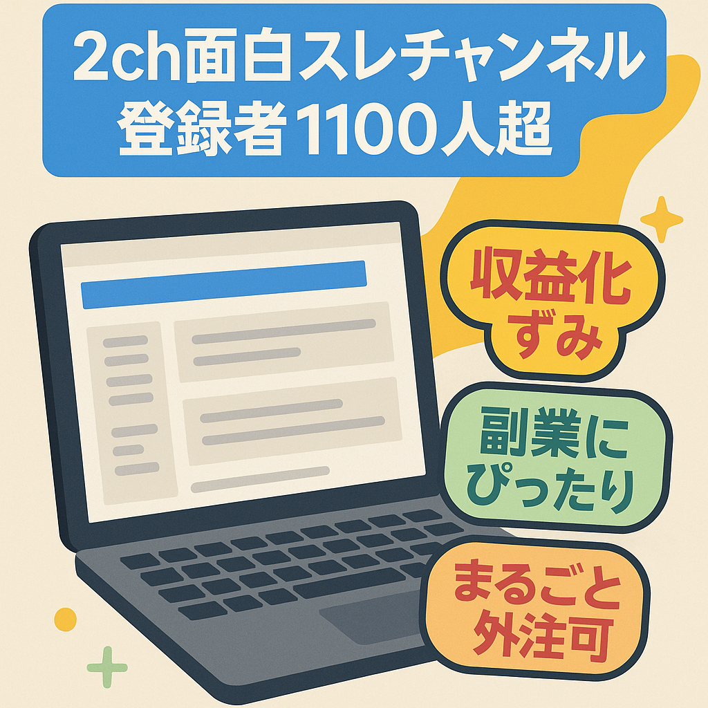 【収益化済！登録者1,100人超え】２ch面白スレチャンネル【顔出し不要/属人性なし】