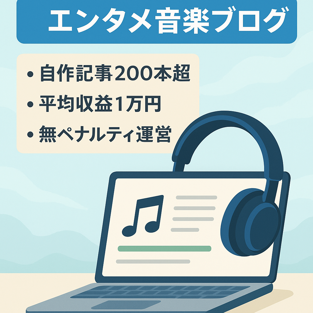 放置でも月18000円以上収益発生！エンタメ音楽系トレンドブログ
