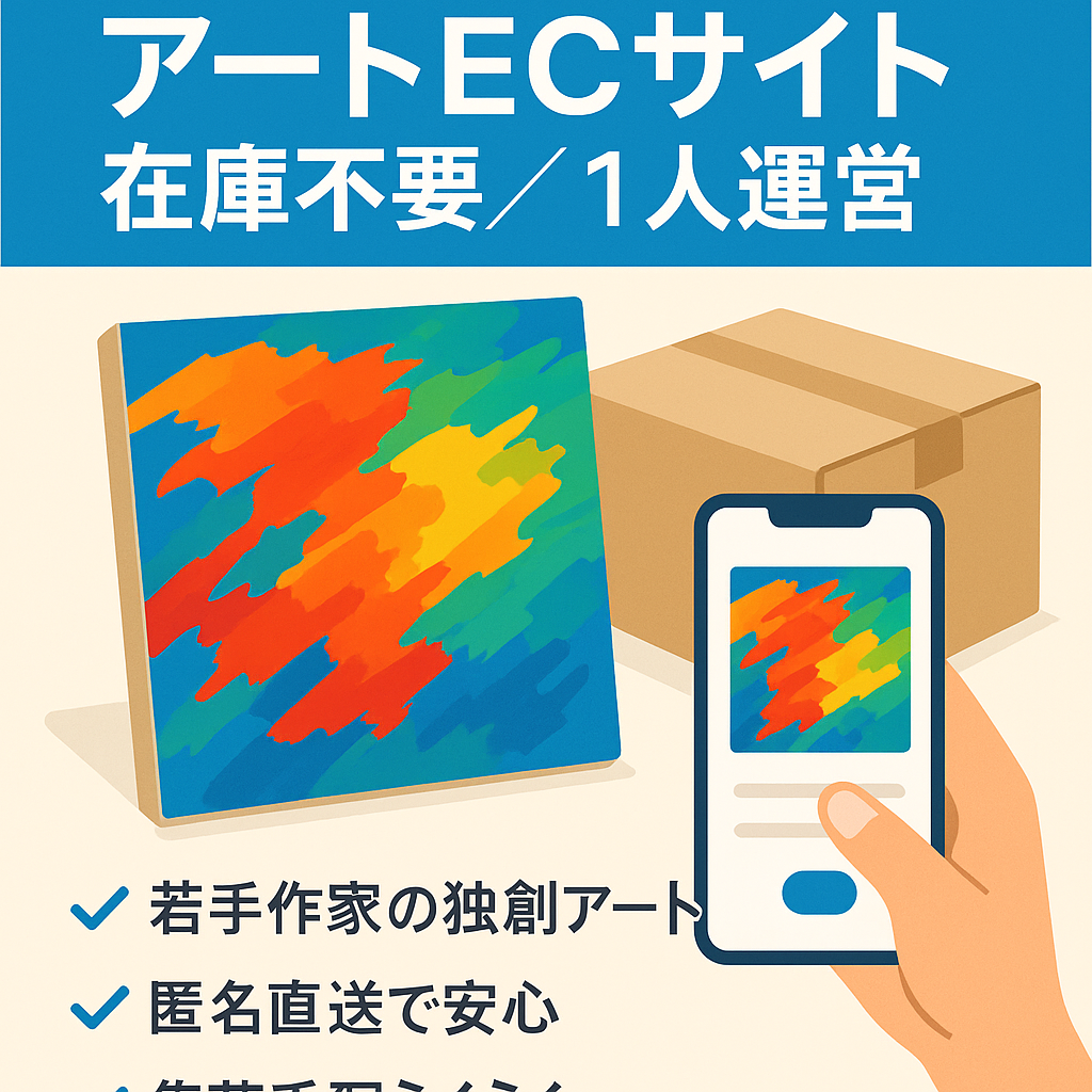 【在庫不要】【1人運営可能】【株式譲渡】新進気鋭なアーティストが制作するアートのECサイト