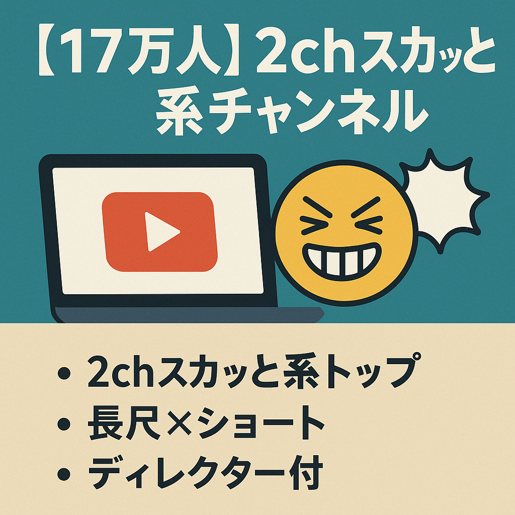 【17万人/フル外注】2chスカッと系ジャンルトップch【属人性無し】