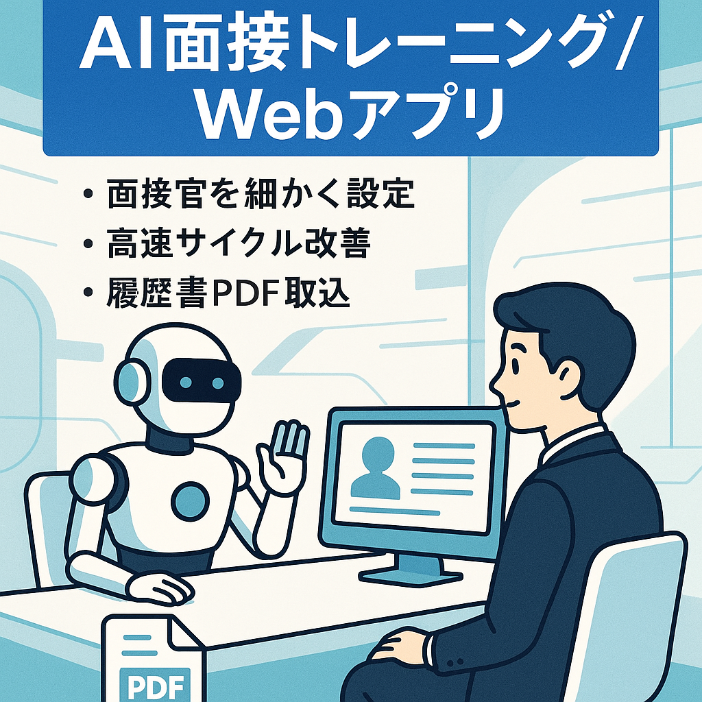 【ポテンシャル◎】AIで面接トレーニングができるWebアプリケーション