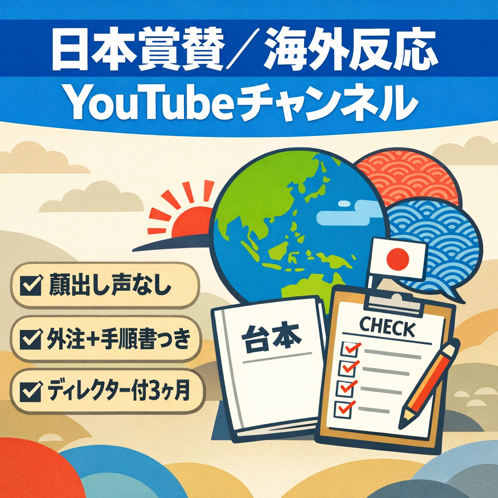 【シニア層に人気のジャンル！】日本賞賛・海外の反応YouTubeチャンネル【外注運営可能】