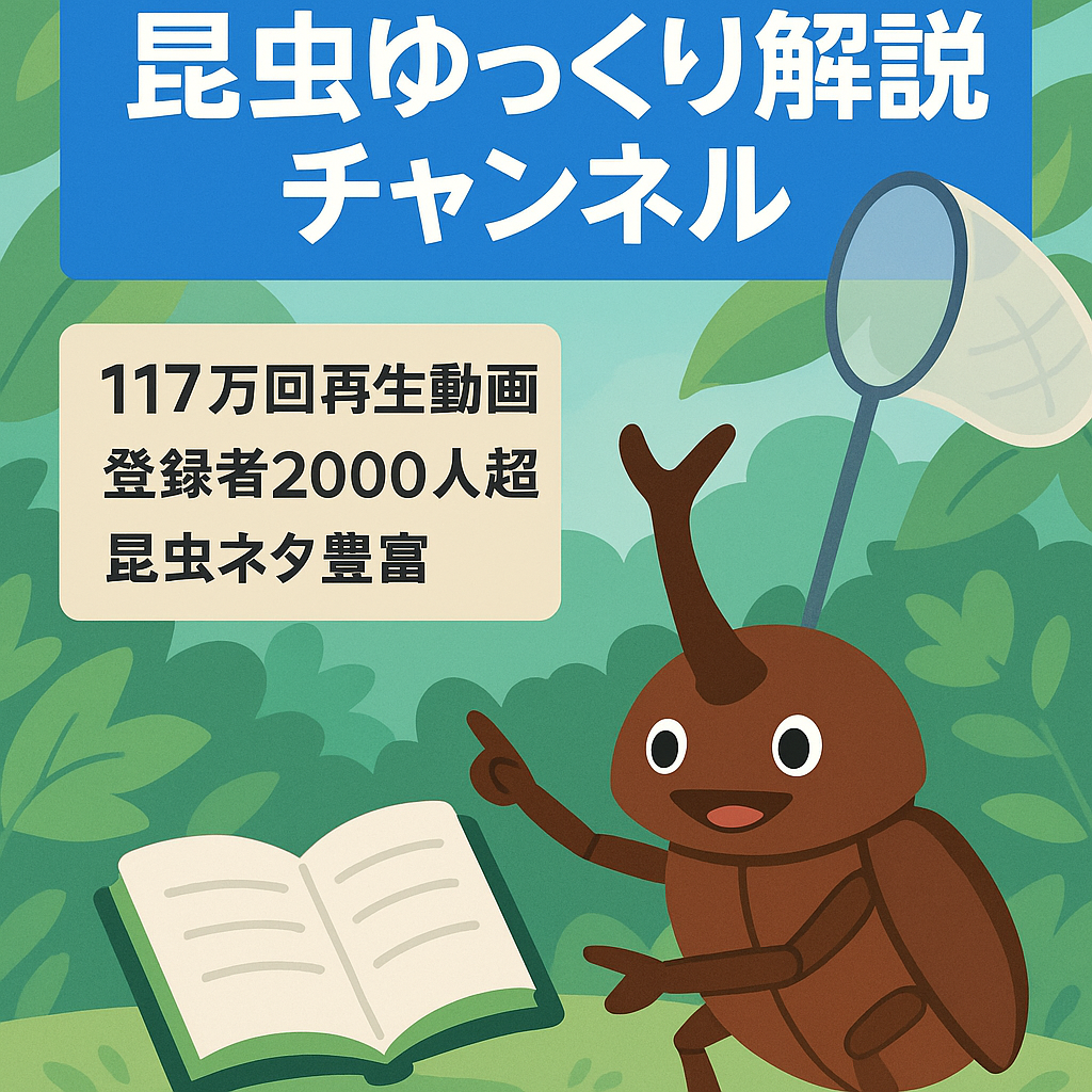 【100万回再生動画あり】昆虫を扱うゆっくり解説チャンネル【非属人/外注引継ぎ相談可能】