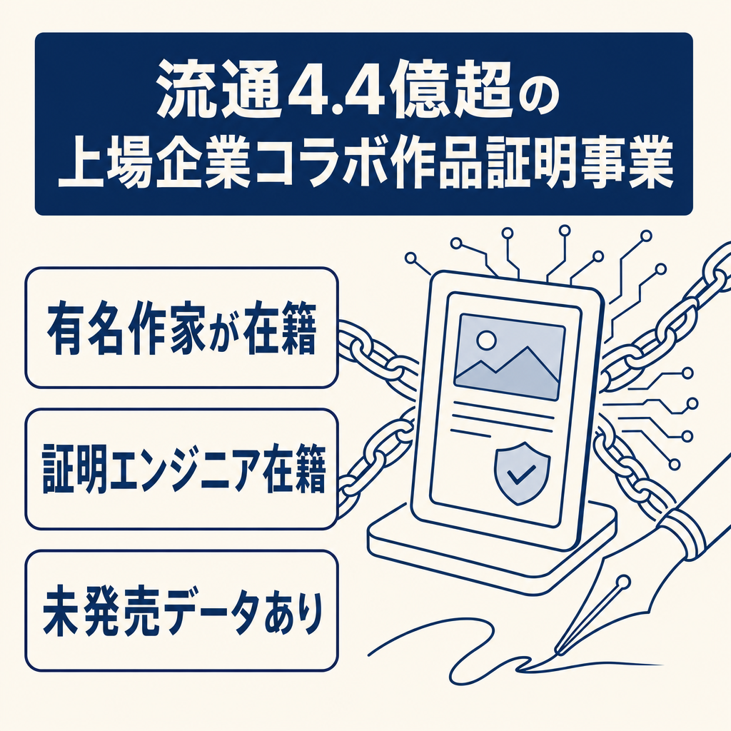 流通総額4億4000万円以上 上場企業とコラボ実施 WEB3・NFTプロダクト