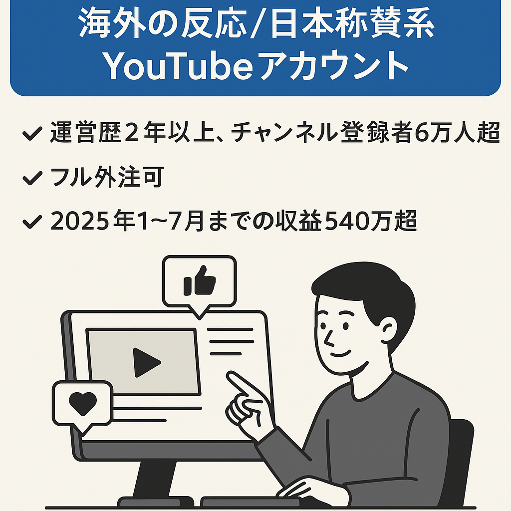 【登録者数7万人弱】海外の反応/日本称賛ジャンル年間収益850万のYouTubeアカウント