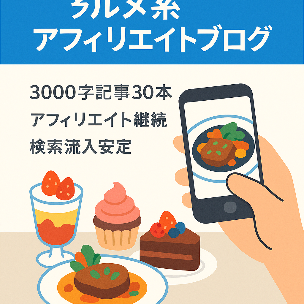 2017年開始 グルメ系のインスタ映え アフィリエイトブログ