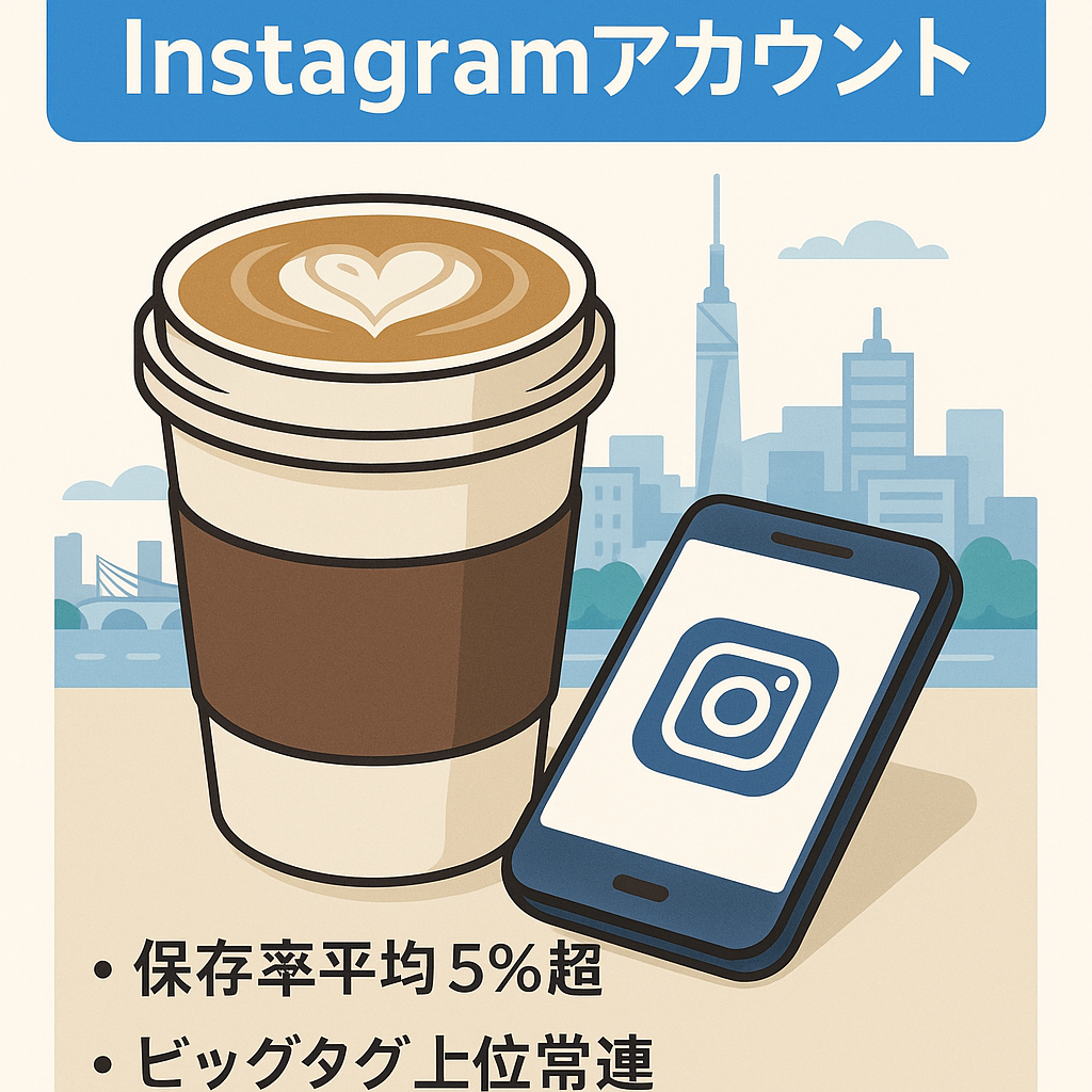 【Instagram】フォロワー2800人以上、保存数MAX9549、平均5%以上、福岡カフェに特化したアカウント