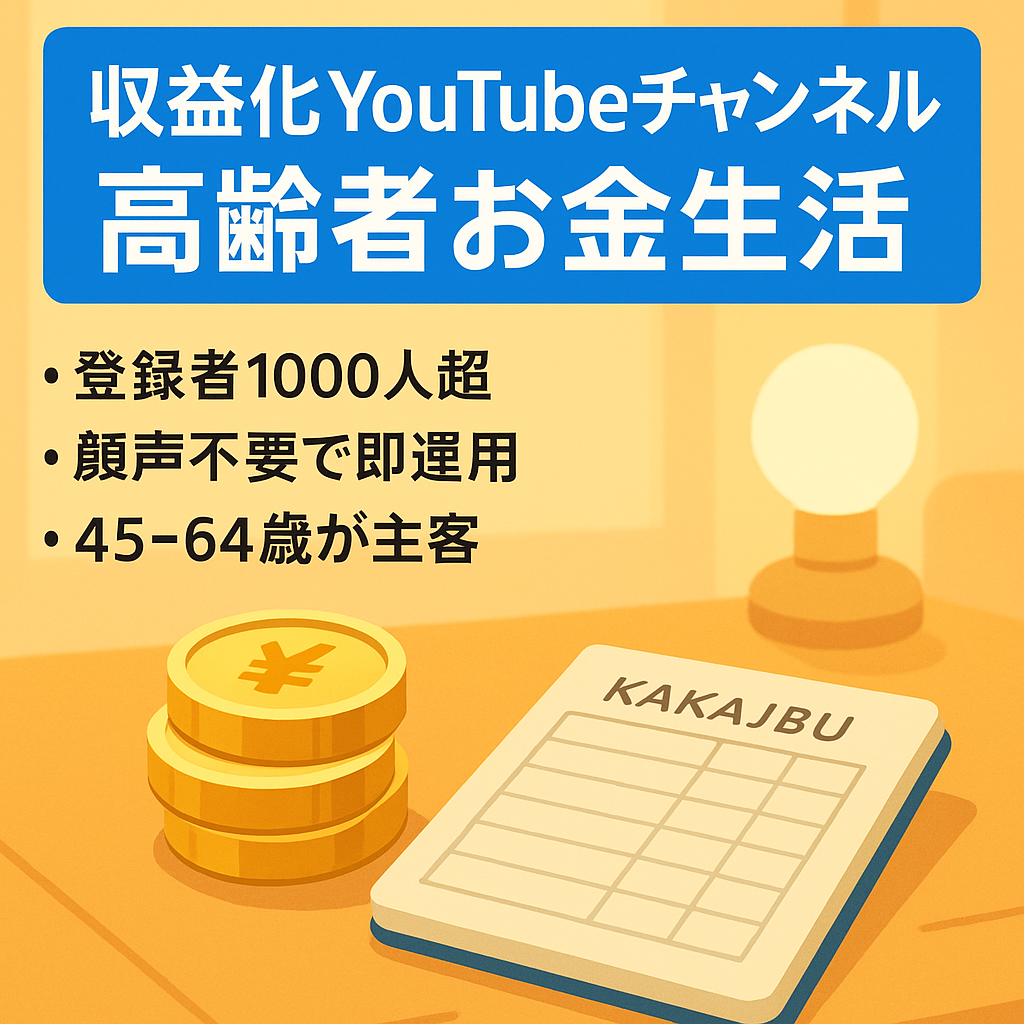 【収益化済み！登録者1000人超え】高齢者向けのお金や生活ジャンル【AIで効率制作】