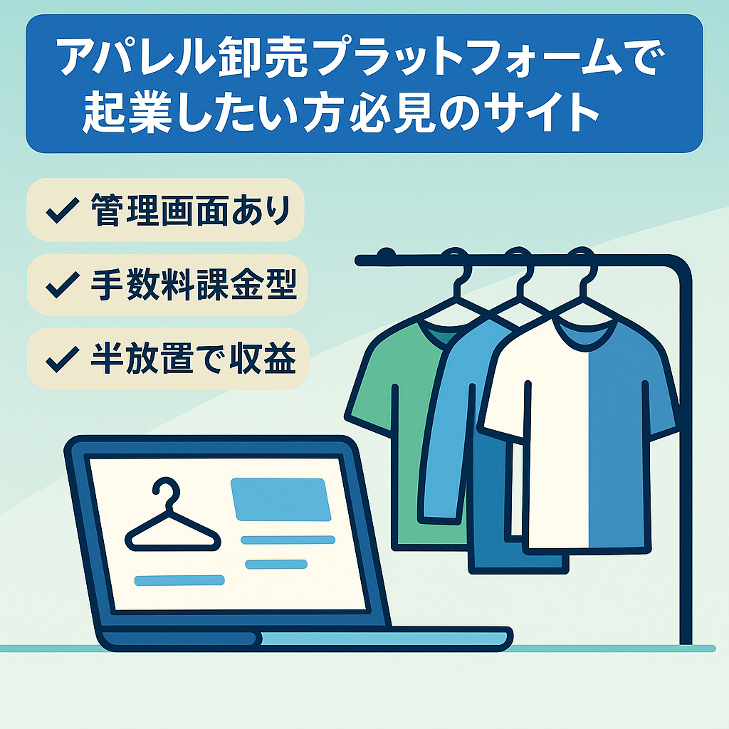 アパレル卸売プラットフォームで起業したい方必見のサイト