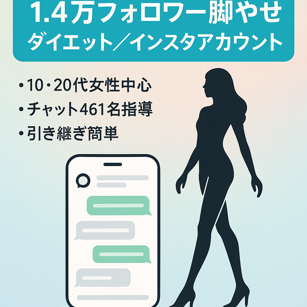 【1.4万フォロワー】脚痩せダイエットジャンルInstagramアカウント