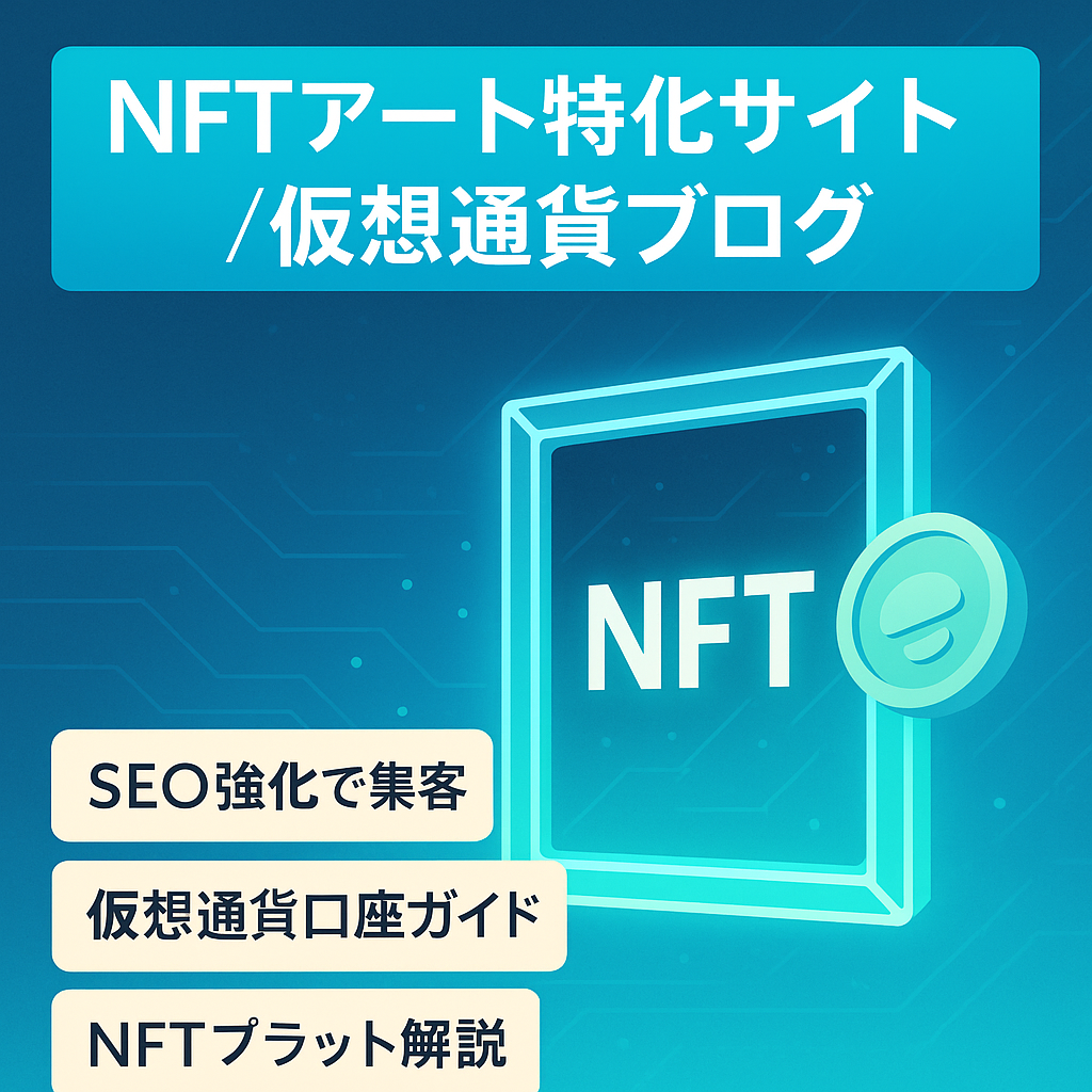 【NFTアート特化】仮想通貨ブログに移行も可能NFTクリエイターのためのサイト