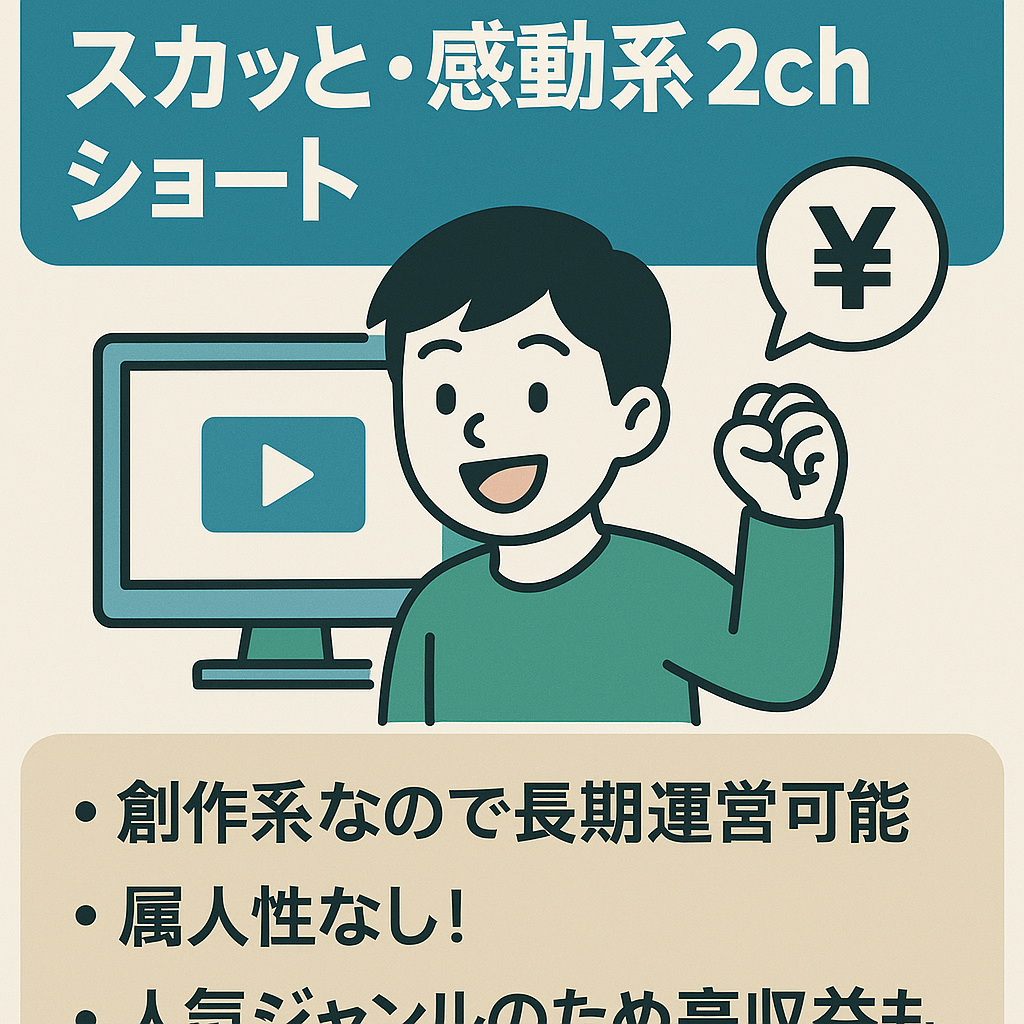 【月間最高収益100万越】スカッと・感動系2chショート【登録者10万人/収益化済/即運営可】
