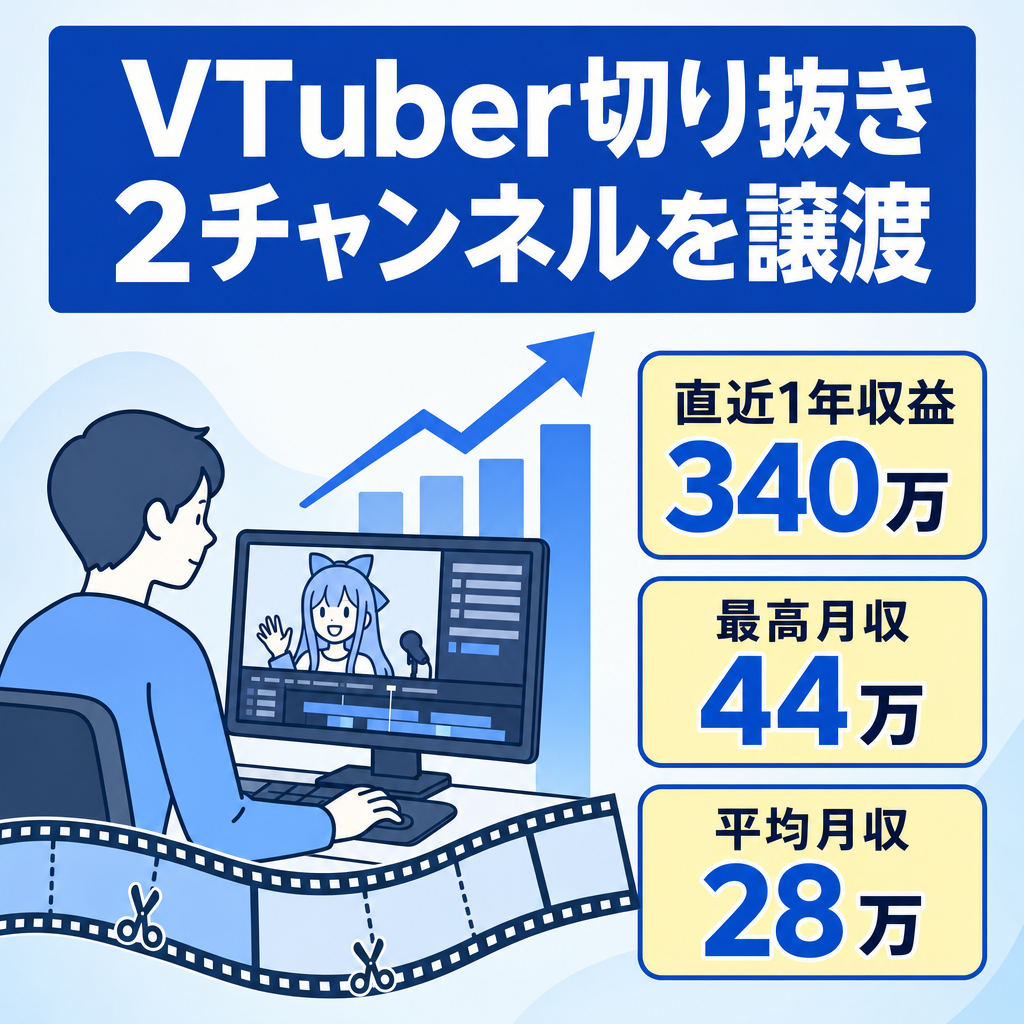 【直近1年で収益340万】【最高月収44万/平均28万】ホロライブ Vtuber切り抜き2垢お渡し  現在投稿中