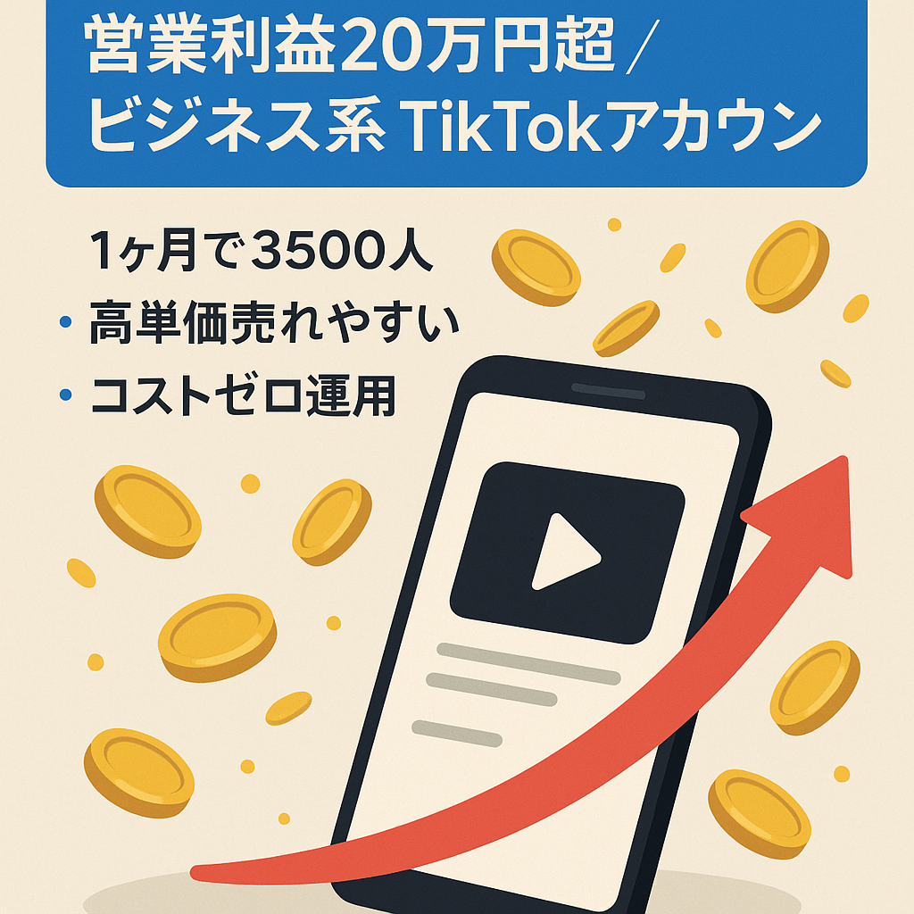 【コストゼロで営業利益20万円越え】1ヶ月でフォロワー3500人越えビジネス系Tiktokアカウント