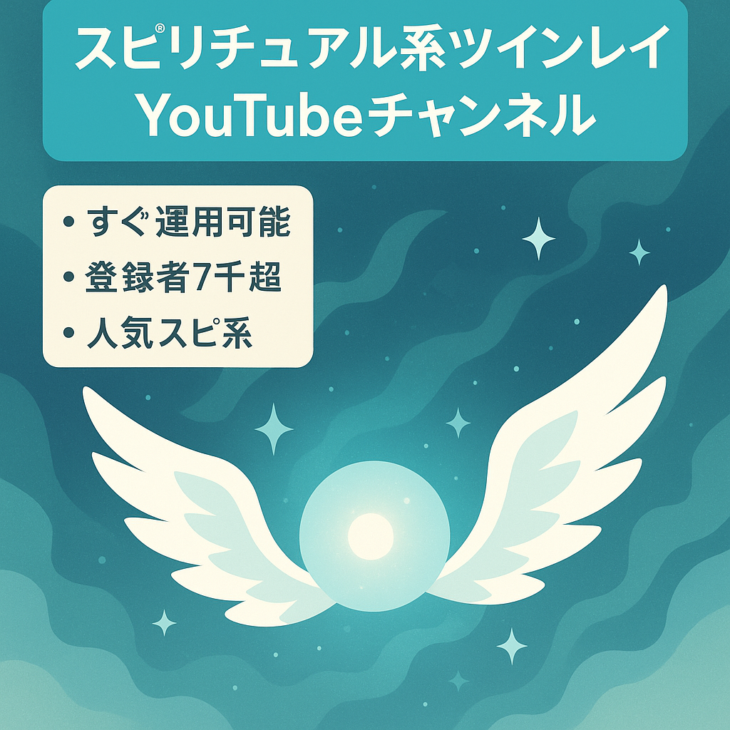 【収益化済/登録者7,000人以上】スピリチュアル系（ツインレイ） YouTubeチャンネル