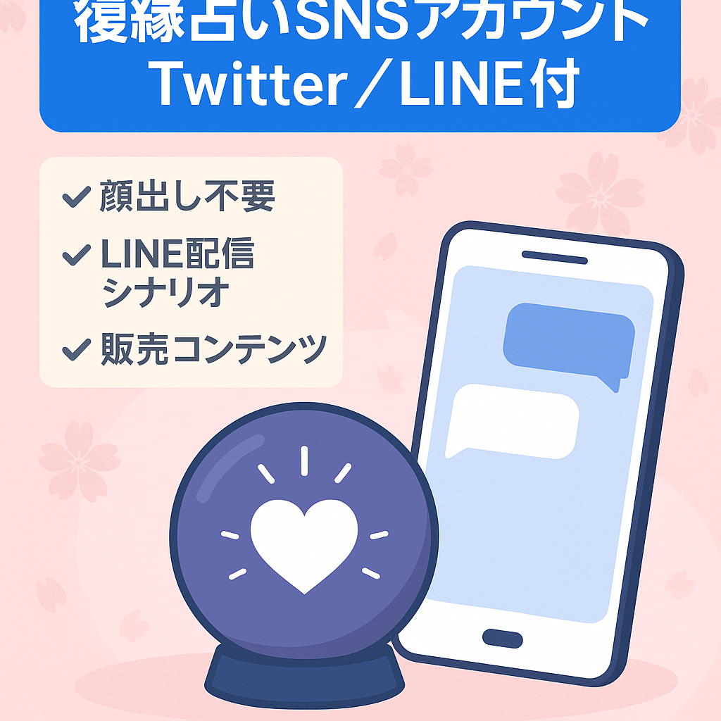 復縁占いアカウント「twitter+LINEアカウント+LINEステップ」