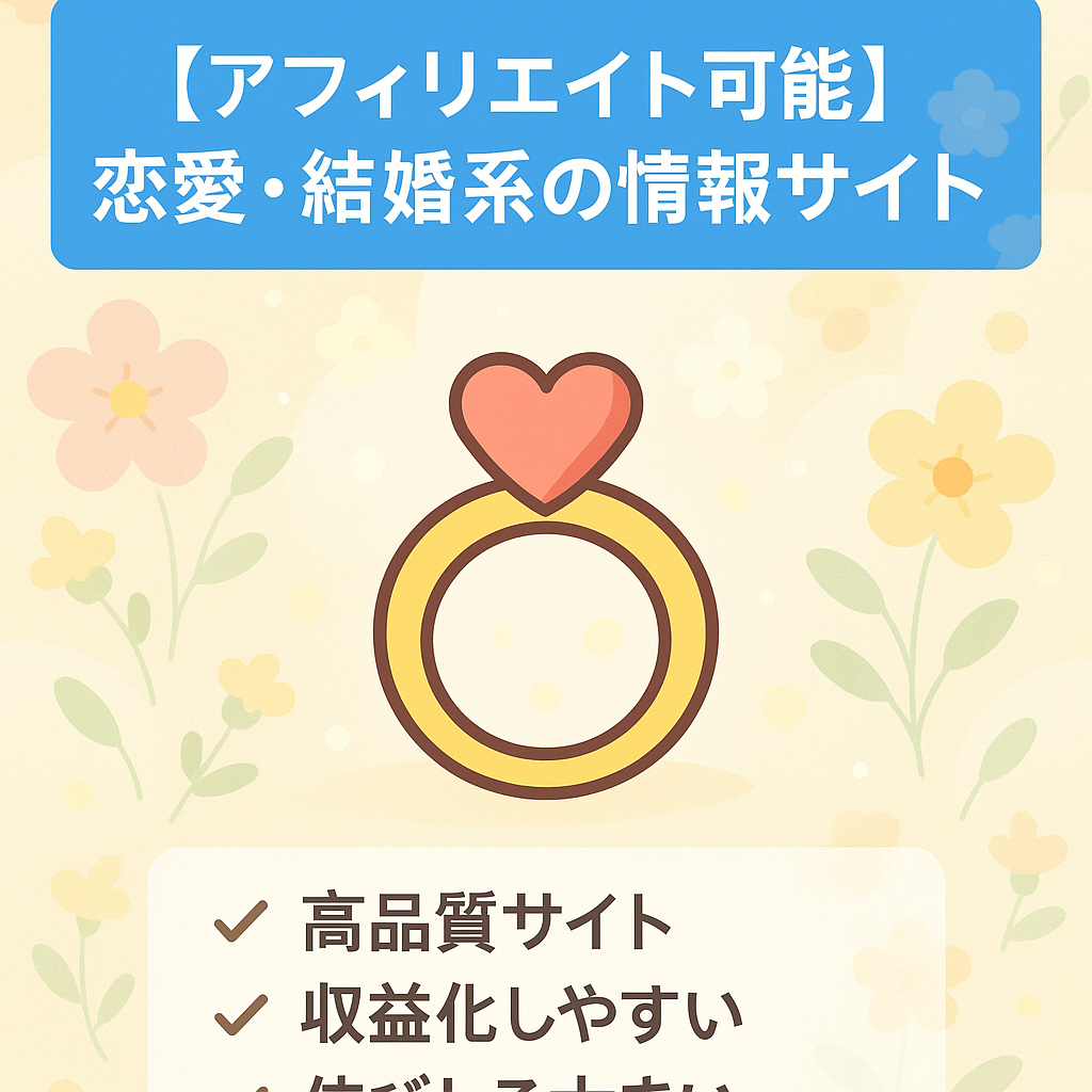 【アフィリエイト可能】恋愛・結婚系の情報サイト