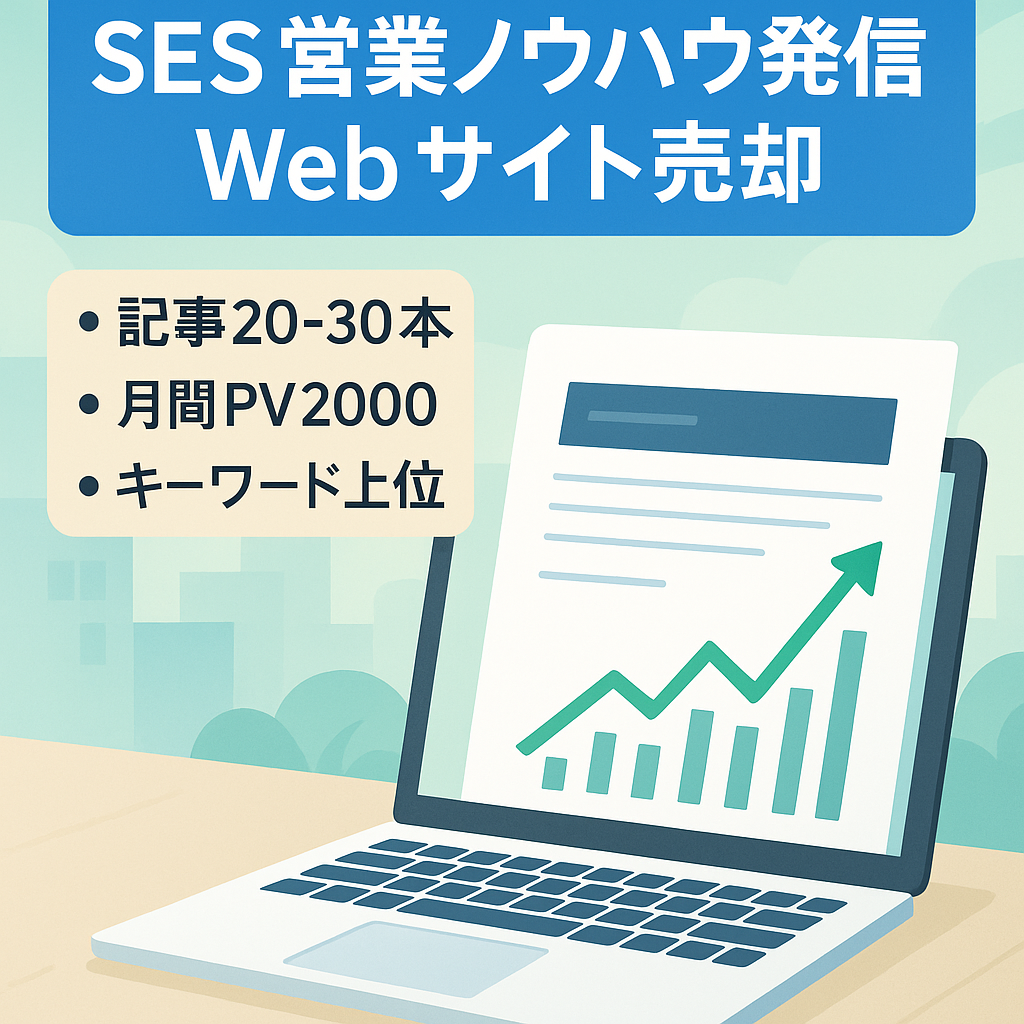 直近3ヶ月PV数：平均2,000｜SES営業について発信しているWebサイト