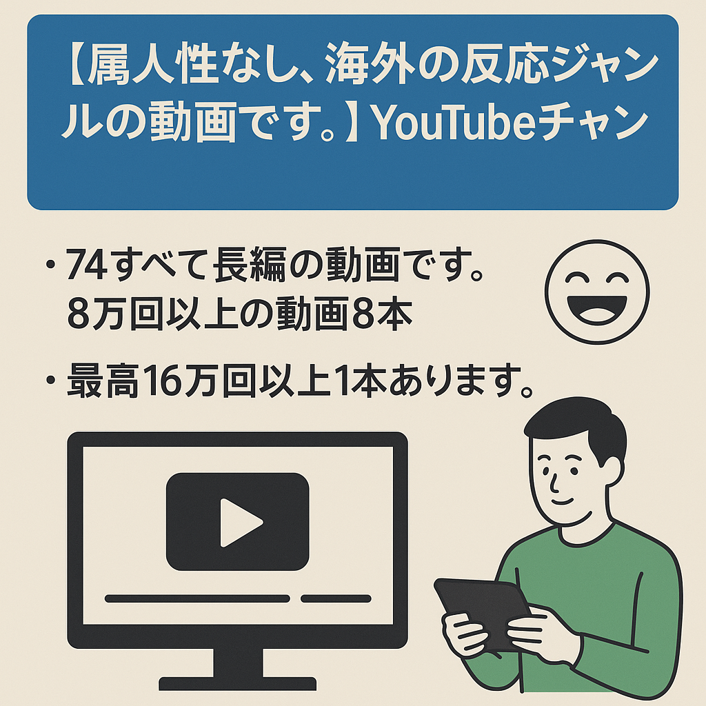 【属人性なし、海外の反応ジャンルの動画です。】YouTube登録者数短期間で2,000人越え！